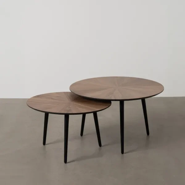 Mesa Centro Natural Negro DM-Metal 70X70X40